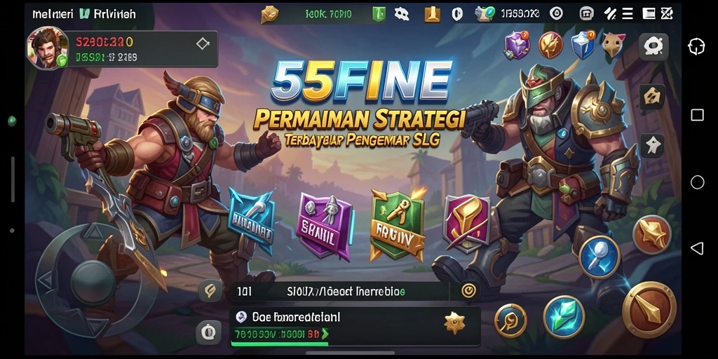 Tampilan gameplay 55FIVE dengan aksi strategi yang mendebarkan.
