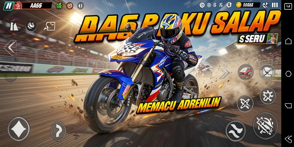 Gameplay AA666 yang menegangkan dan menarik saat balapan.
