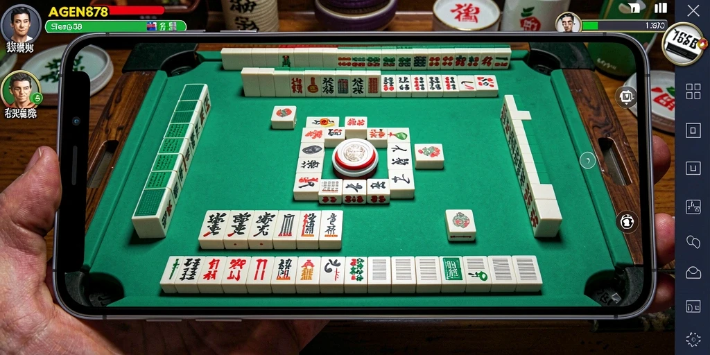 Tampilan gameplay AGEN878 yang menarik dengan suasana Mahjong yang seru.