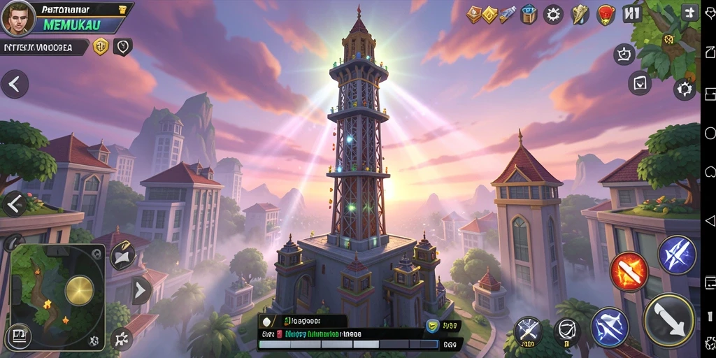 Gameplay seru AN777 dalam pertempuran Tower Defense.