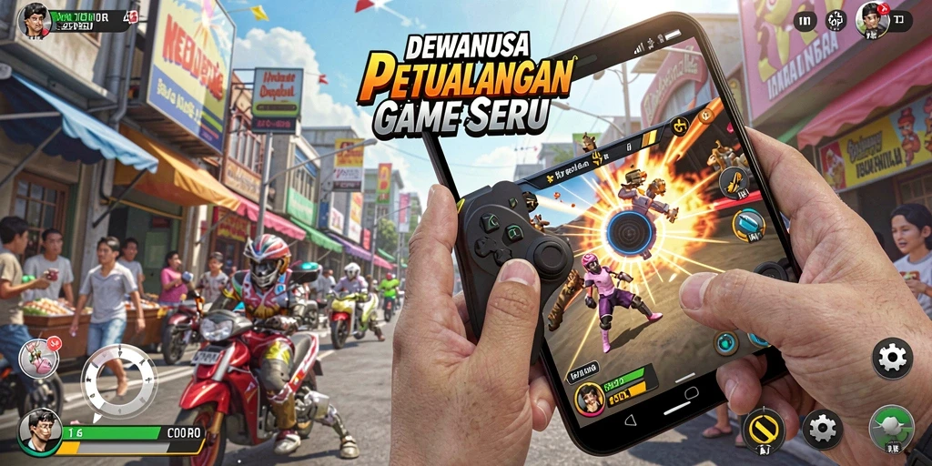 Tangkapan layar gameplay dari DEWANUSA yang penuh aksi.