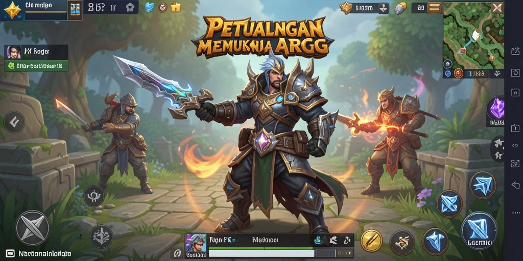 Screenshot gameplay DKK dengan pertarungan epik.