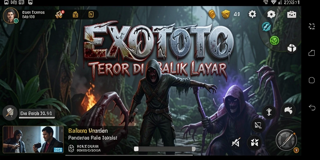 Tampilkan gameplay menegangkan EXOTOTO yang mencekam.