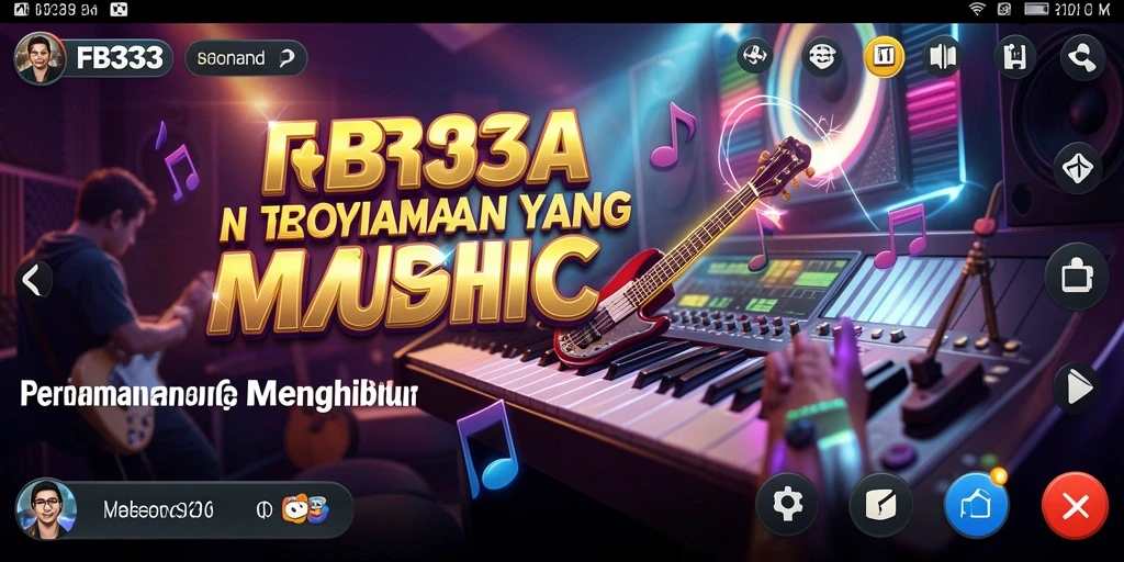 Screenshot gameplay FB333 yang menunjukkan aksi seru dalam permainan musik.