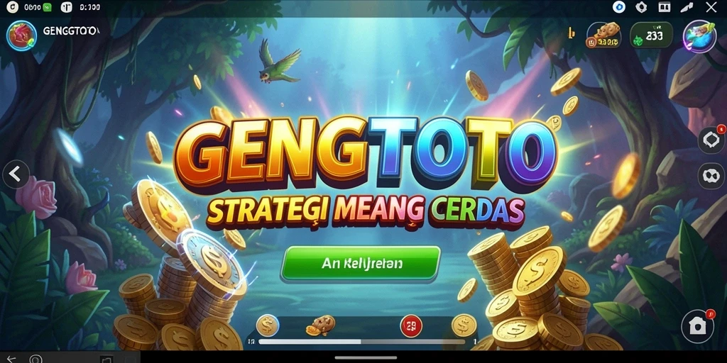 Screenshot utama menunjukkan aksi strategi mendalam dalam GENGTOTO.