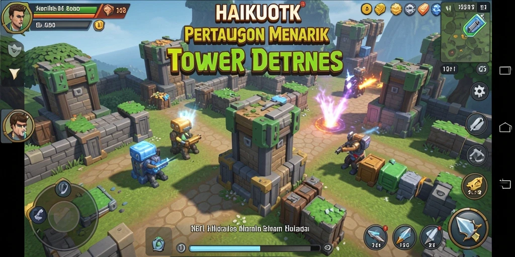 Tampilan gameplay HAIKUOTK dalam aksi Tower Defense yang mendebarkan.
