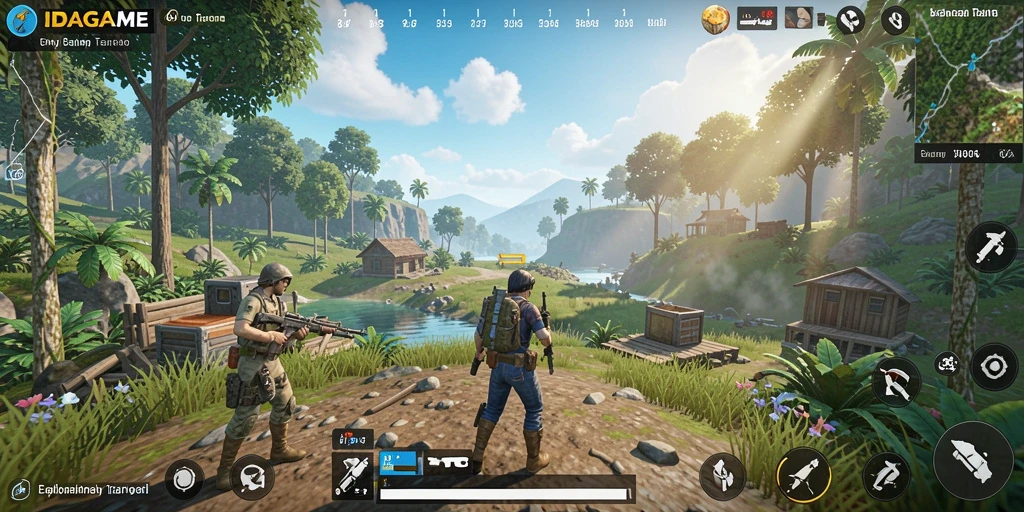 Tampilan gameplay menakjubkan dari IDAGAME di dunia terbuka.