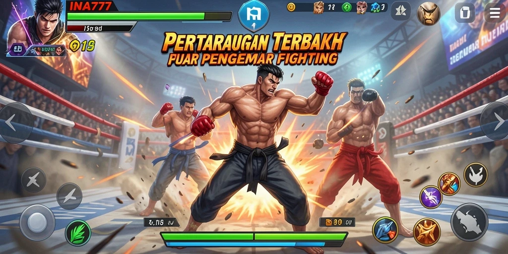 Tampilan aksi mendebarkan dalam gameplay Fighting INA777.
