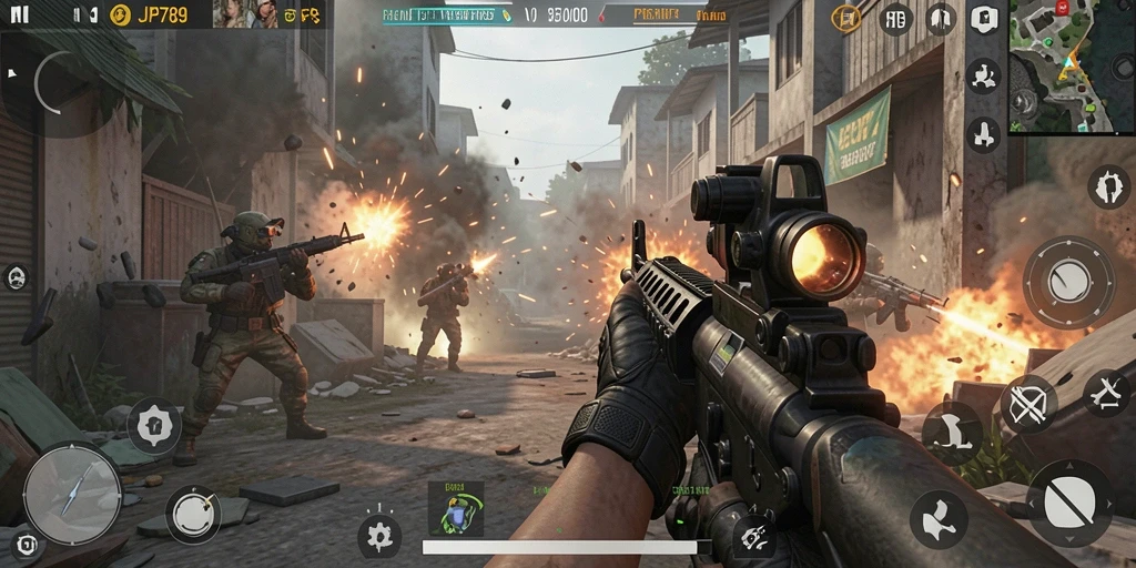 Tampilan gameplay intens di <strong>JP6789</strong> dengan efek visual yang mencolok.