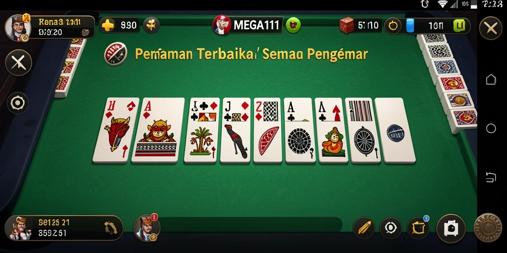 Tangkapan layar gameplay MEGA111 menampilkan suasana Domino yang seru.