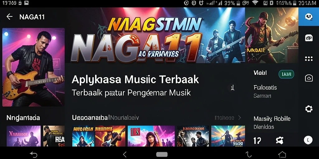 Tampilan gameplay NAGA11 yang menarik saat bermain musik.