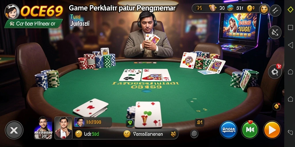 Tampilan gameplay poker yang seru di OCE69.