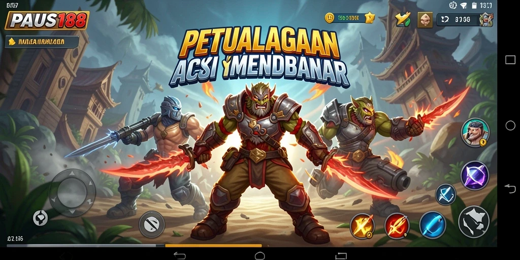 Tangkapan layar menunjukkan aksi mendebarkan dalam PAUS188.