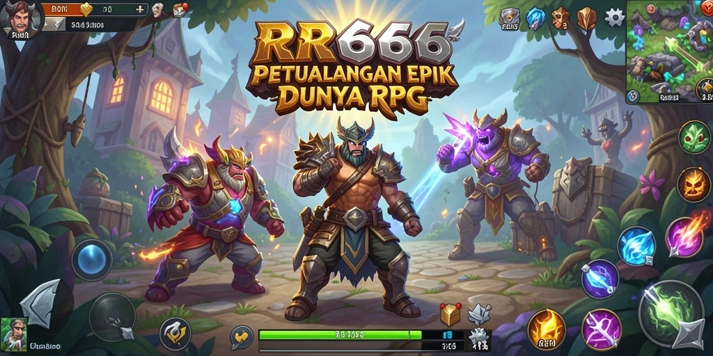 Tampilan gameplay menakjubkan dari RR666, menghadirkan aksi RPG yang seru.
