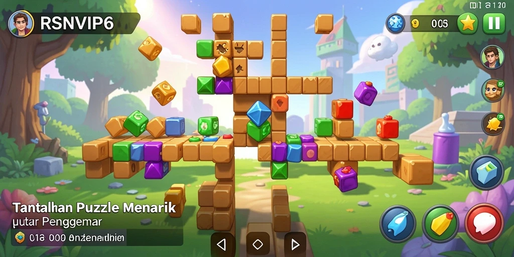 Screenshot RSNVIP6 menunjukkan gameplay Puzzle yang mengasyikkan.