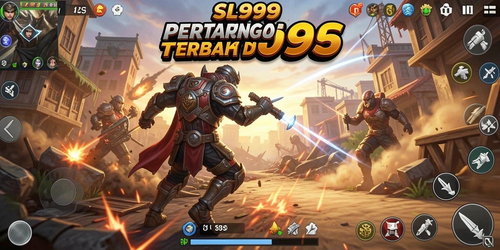 Gameplay SL999 menampilkan pertarungan seru antar karakter yang unik.