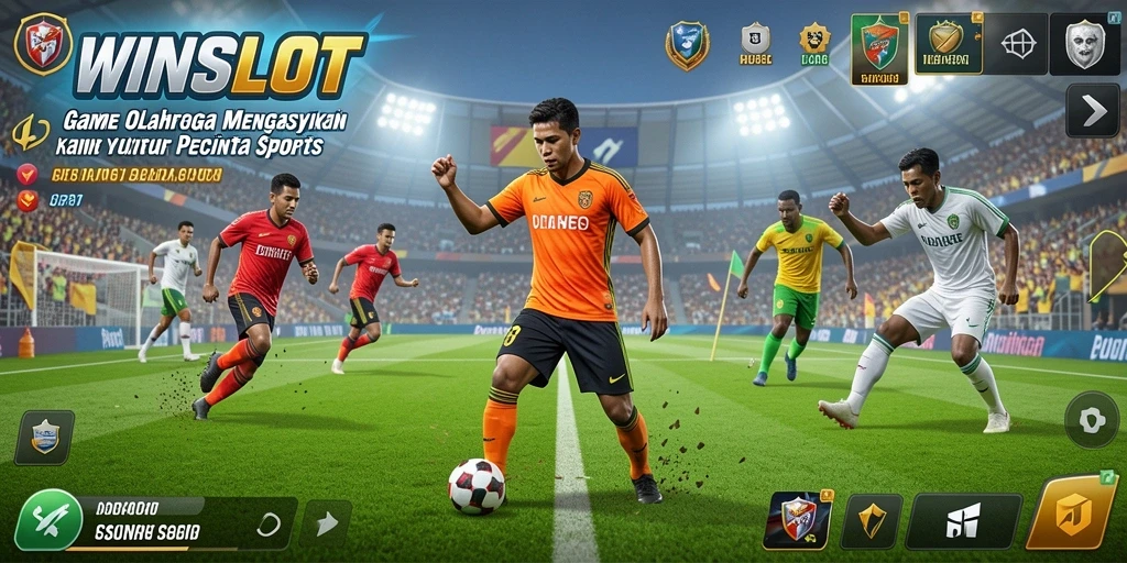 Screenshot gameplay WINSLOT menampilkan aksi seru dalam pertandingan olahraga.