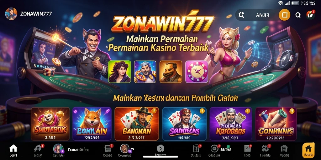 Tampilan menarik dari permainan Kasino di ZONAWIN777.